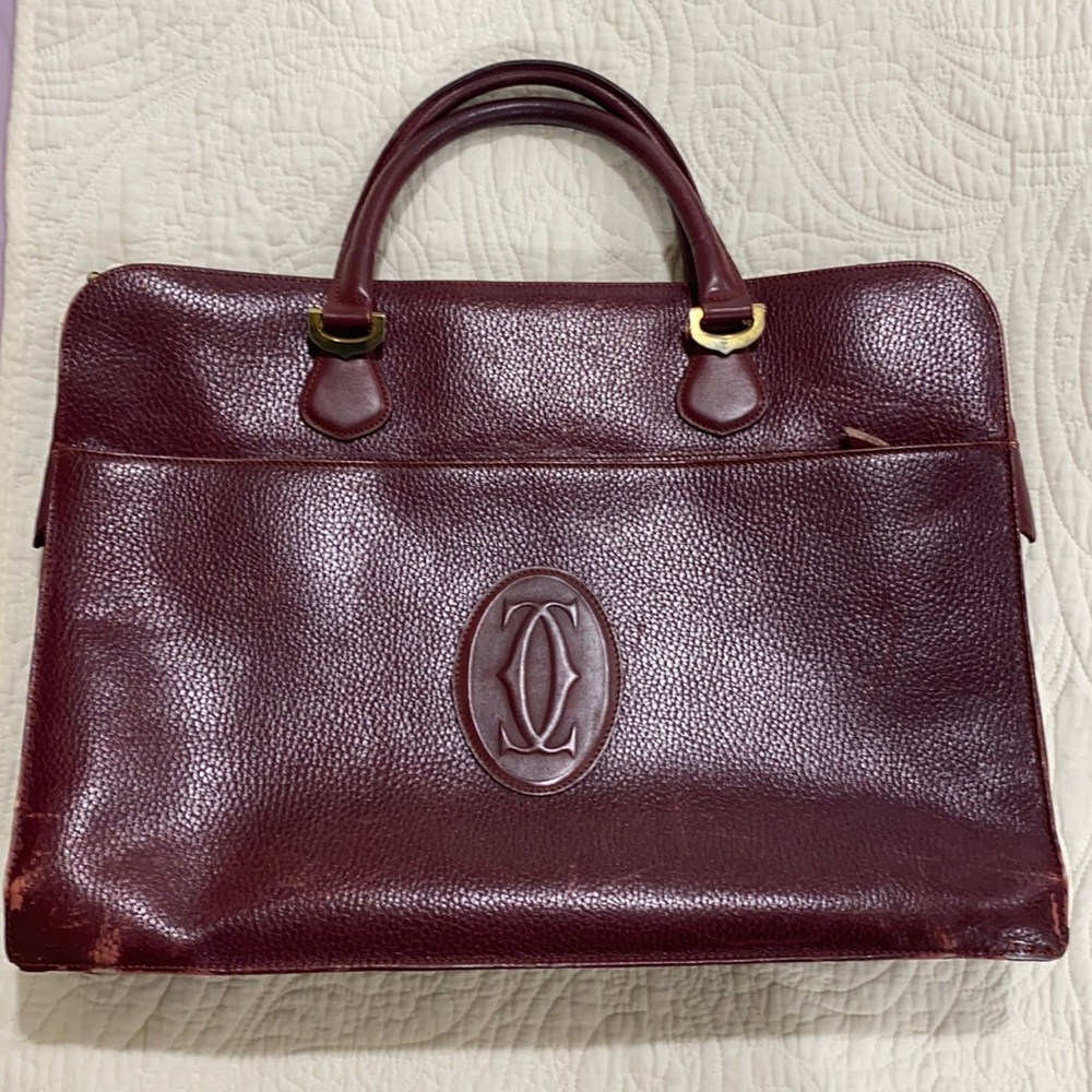 Cartier business / work bag,Burgundy color,  large